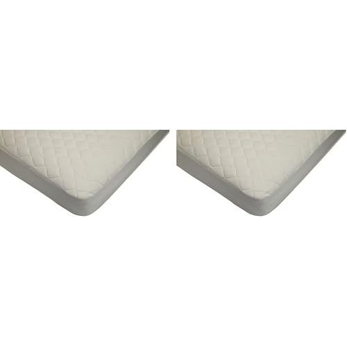 American Baby Company Waterproof Crib and Toddler Mattress Protector, Quilted Fitted Protector Pad Cover Made with Organic Cotton Top Layer, 52“ x 28" (Pack of 2)