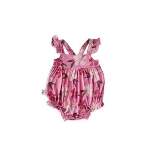 Bubble Romper - Berry Hibiscus