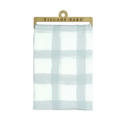 Extra Soft Stretchy Knit Swaddle Blanket: French Gingham