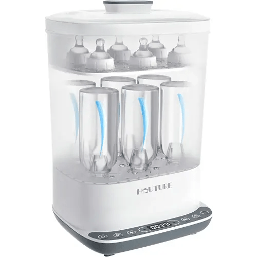 Baby Bottle Sterilizer, 6-in-1 HAUTURE Bottle Sterilizer and Dryer, Electric Steam Bottle Sanitizer for Baby stuffs, Baby Bottles & Breast Pump Accessories