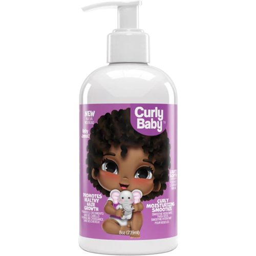 Curly Moisturizing Smoothie - Leave-In Moisturizer & Conditioner for Hydrated, Soft, and Defined Curls - Hypoallergenic, Dermatologist-Tested, Cruelty-Free Hair Care for Kids - 8 oz