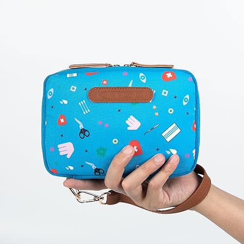 First Aid Kit for Kids - 140 Pieces, Small Travel for Car, Home, Outdoors, Sports, Camping, Backpacking, Mini First Aid Kit Includes Customized Band-Aids, Bandages
