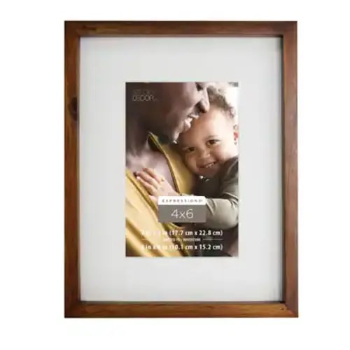 Expressions™ Walnut Thin Frame with Mat by Studio Décor®, Size: 7" x 9" / 4" x 6" mat | Michaels