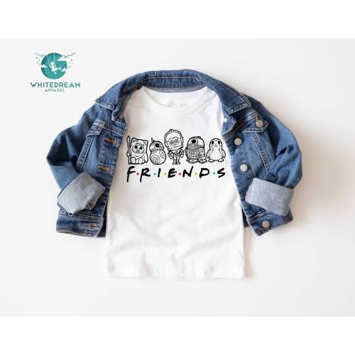 Star Wars Friends Shirt, C3PO Shirt, Robot BB8 Shirt, R2D2 Shirt, Ewok Shirt, Porg T-Shirt, Star Wars Kids Shirt, Disney Friends Tee