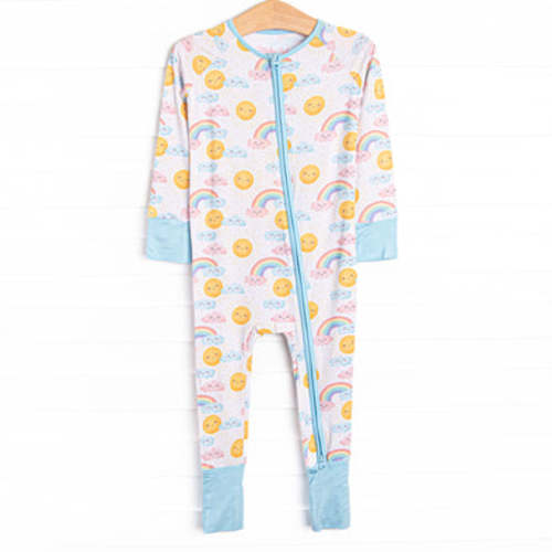 Mornin' Sunshine Bamboo Zippy Pajama, Blue – Stitchy Fish