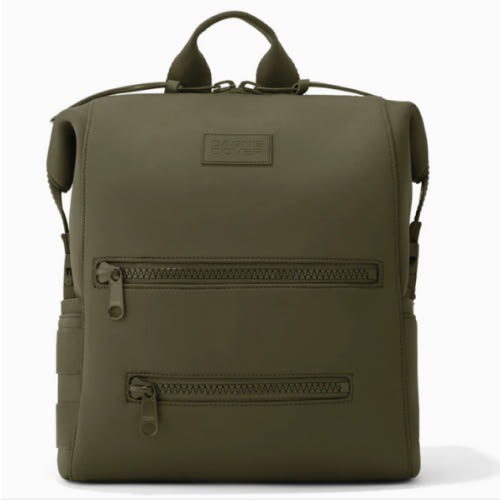 Large Indi Diaper Backpack in Neoprene: dark moss
