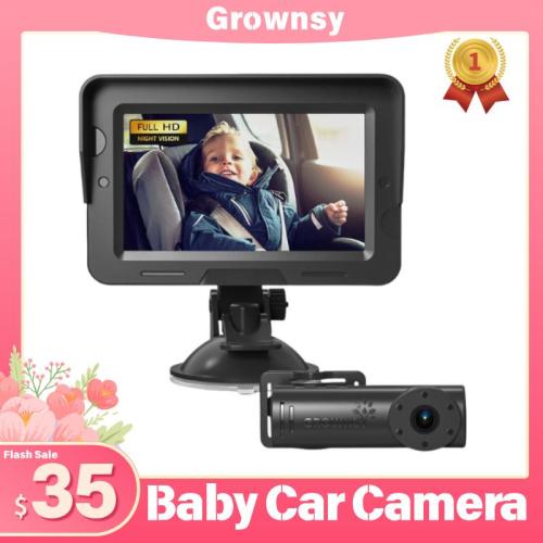 Car Mirror, Grownsy Baby Car Monitor 4.3'' HD Display with Night - TikTok Shop