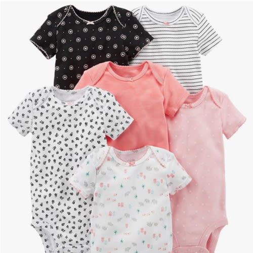 Simple Joys by Carter's Baby Girls' 6-Pack Short-Sleeve Bodysuit