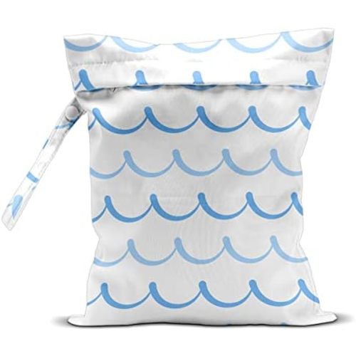 Wet Bag, Wet Dry Bag, Wet Bag for Swimsuit, Travel, Beach, Pool, Diapers, Dirty Yoga Gym Clothes, Makeup Bag, Waterproof Reusable Minimalist Aesthetic Line Art Geometric Decor