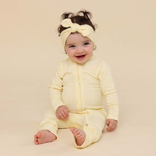 Lemon Sorbet Organic Snugglesuit Convertible Romper