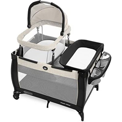 Graco Pack 'n Play Day2Dream Travel Bassinet Playard Features Portable Bassinet Diaper Changer and More (Lo, Lo, W/Fold Flat Bassinet)