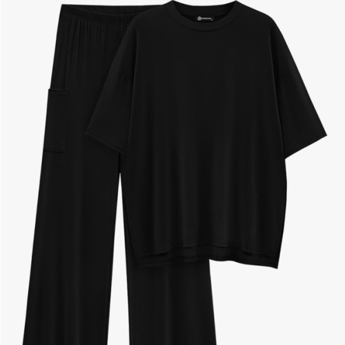 Amazon.com: PRETTYGARDEN Women's 2 Piece Outfits Casual Short Sleeve Pullover Tops and Wide Leg Pants Lounge Sets Tracksuits : Clothing, Shoes & Jewelry