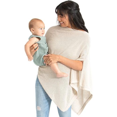 We are Amma | The Cocoon™ - Newborn Essentials Must Haves: Nursing Cover for Breast Feeding Essentials | Nursing Sweater Used as Breastfeeding Cover (Natural, One Size)