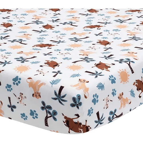 Lambs & Ivy Lion King Adventure Fitted Crib Sheet, Multicolor