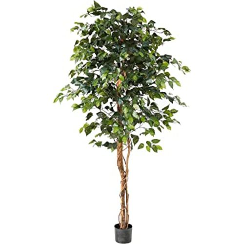 Nearly Natural 6ft. Ficus Artificial Trees, 72in, Green