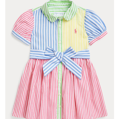 Striped Cotton Fun Shirtdress & Bloomer