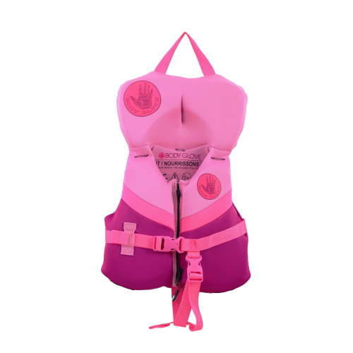 Open Box Body Glove BGB25010Y Infant Neoprene Life Jacket with Head Shield Pink 20-30 Lbs