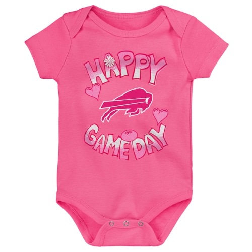 Newborn Buffalo Bills Pink Happy Gameday Bodysuit