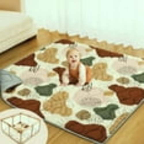 Ludolm Baby Play Mats for the Floor, 50x50 Play Mat for Playpen, Thicken Soft Padding Foam Playmats for Babies and Toddlers Infants