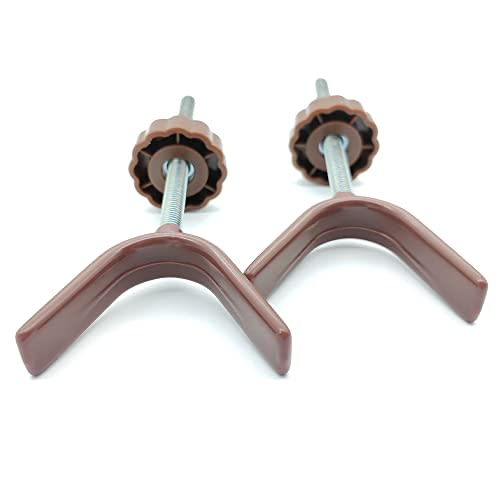 Baby Gate Banister Adapter Y-Spindle Rods - M8 (8mm) Replacement Bolt Part for Pressure Mounted Baby and Pet Safety Stair Gates, Extra Long Wall Mounting Screws Rod & Bolts (Y-Brown-2 Pack)