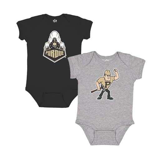 Little King NCAA Bodysuit 2 Pack Short Sleeve-100% Cotton-Infant Sizes 0-3M 6M 12M 18M