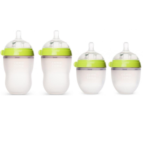 Comotomo 5 oz and 8 oz Baby Bottles, 4 Pack