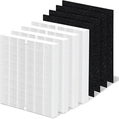 AP-1512HH Replacement Filter Compatible with Coway Airmega AP-1512HH and 200M, AP-1512HH-FP, AP-1518R, AP-1519P, 4 True Filter, 4 Activated Carbon Filters, Compared to Part #3304899