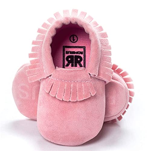 CENCIRILY Infant Baby Fringe Moccasin Slipper Boys Girls Tassel Suede Leather Toddler Sneakers Soft Sole First Walking Loafers Crib Shoes