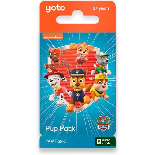 Yoto PAW Patrol: Pup Pack – 6 Kids Audio Cards for Use with Player & Mini All-in-1 Audio Device, Educational & Screen-Free Listening with Fun Stories for Playtime, Bedtime & Travel, Ages 2+
