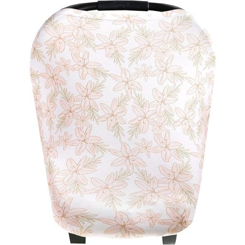Copper Pearl Multi-Use Cover: Car Seat Covers, Nursing Cover, and Stroller Cover for Sun - Stretchy Fabric, All-Season Use, Stylish Designs, Easy Access for Moms - Kiana