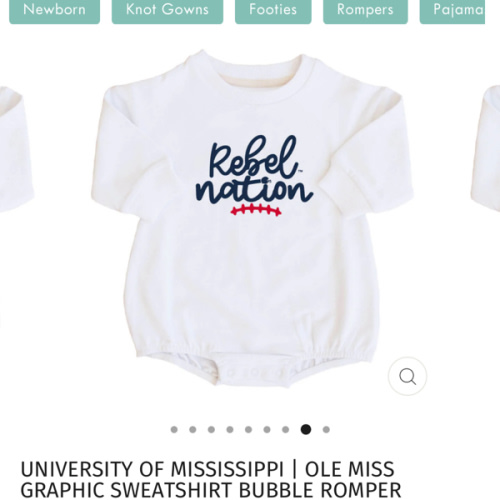 University of Mississippi | Ole Miss Graphic Sweatshirt Bubble Romper
