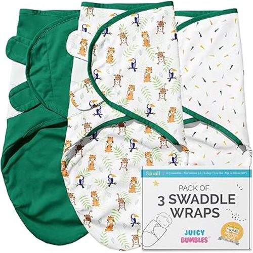 JUICY BUMBLES Baby Swaddle Blanket Sleep Sack 100% Cotton Newborn Baby Swaddles 0-3 Months Swaddle Wrap Baby Boy Swaddles for Newborns Swaddle Wraps 0-3 Months Newborn Swaddle Sack