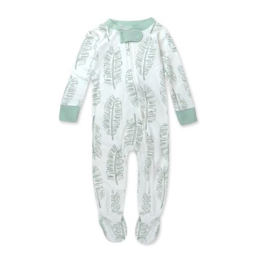 Organic Cotton Sleep & Plays Jumbo Leaf Sage Newborn