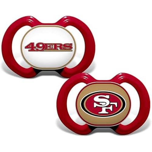BabyFanatic Pacifier 2-Pack - NFL San Francisco 49ers - Officially Licensed League Gear