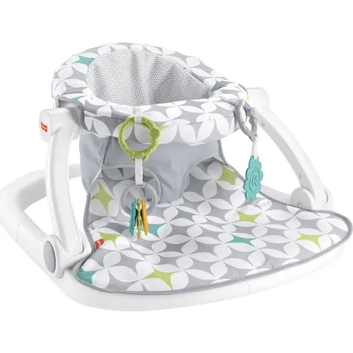 Fisher-Price Portable Baby Chair Sit-Me-Up Floor Seat With Developmental Toys & Machine Washable Seat Pad, Starlight Bursts