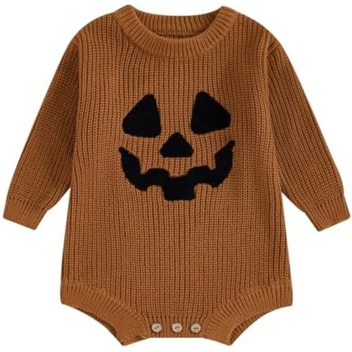 FYBITBO Baby Girl Boy Sweater Knit Oversized Pullover Sweatshirt Romper Onesie Warm Fall Winter Clothes Outfit Newborn
