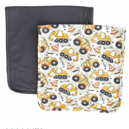 Under Construction 2pc Burp Cloth Set
