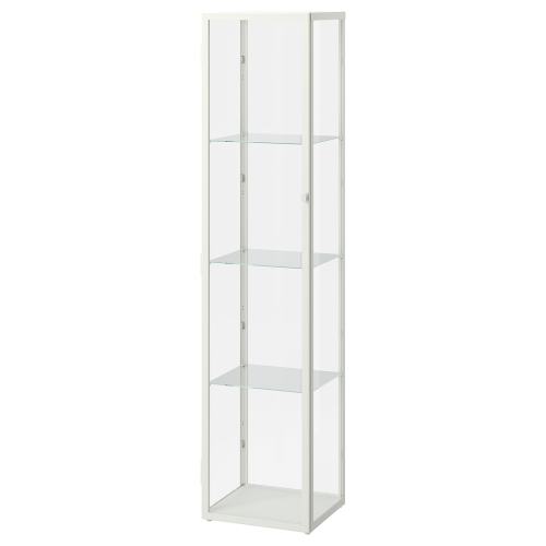 BLÅLIDEN Glass-door cabinet - white 35x32x151 cm (13 3/4x12 5/8x59 1/2 ")