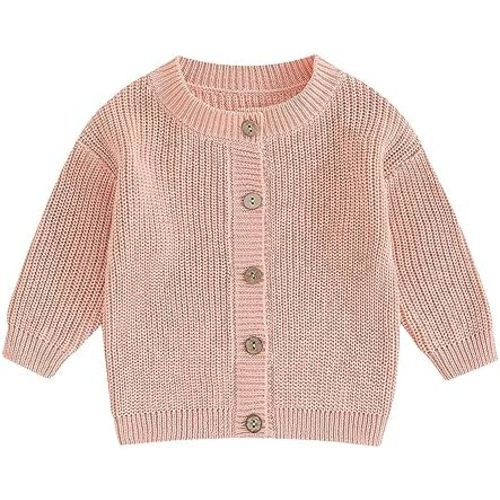 Baby Girl Cardigan Sweater Infant Toddler Long Sleeve Button Up Knit Jacket Coat Warm Fall Winter Clothes