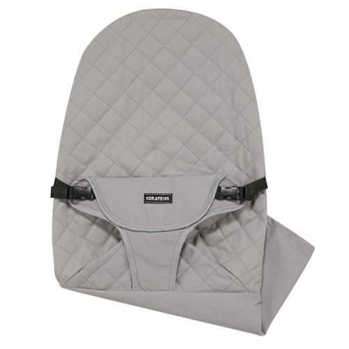 Fabric Seat for Bouncer - Cover for Baby Bjorn Bouncer Balance Soft & Bliss, 100% Cotton, Skin -Friendly, Machine Washable, Light Grey