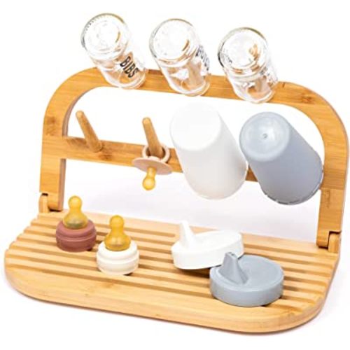 Bottle Drying Rack Space Saving, Travel Bottle Cleaner Kit, Baby Drying Rack, Travel Bottle Drying Rack, Portable Bottle Cleaning Kit, Space Saving Drying Rack for Baby Bottles