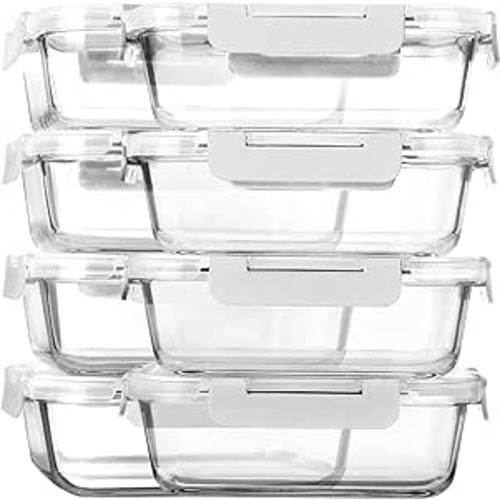 M MCIRCO [10-Pack,22 Oz Glass Meal Prep Containers,Glass Food