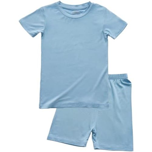 BABY 2T-10Y Toddler Kids Girls Boys Soft Comfy 2pcs Set Short Sleeve Shirts and Pants Sets