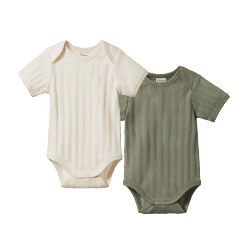 2 Pack Derby Bodysuit Short Sleeve