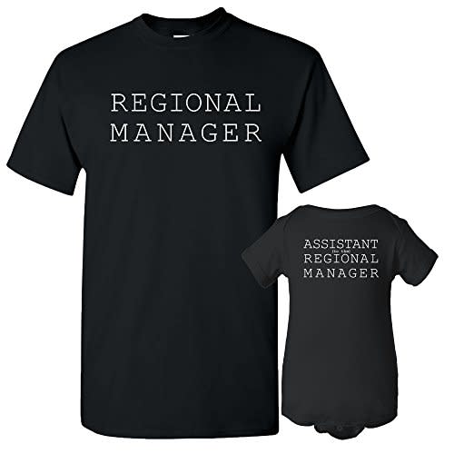Regional Manager - Funny Joke Adult T Shirt & Infant Creeper Bundle