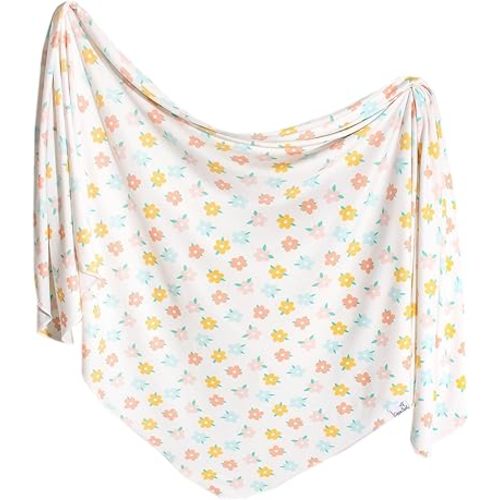 Copper Pearl Baby Swaddle Blanket - Premium Knit Baby Blanket, Large Soft Stretchy Receiving Blankets for Baby Boy and Girl, Swaddles for Newborn, Infant, and Toddler (Daisy)