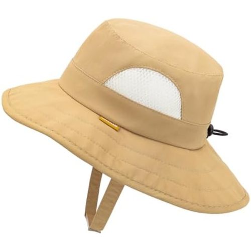 Toddler Bucket Hat Waterproof Baby Girl Hats Boy Quick Dry Sun Hat Adjustable Baby Beach Cap Kids Mesh Hats
