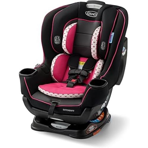 Graco Extend2Fit Convertible Baby Car Seat, Rear and Forward Facing, Adjustable Extension Panel for Extra Legroom, Kenzie