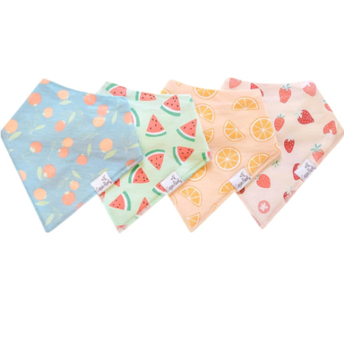 Copper Pearl Baby Bandana Bibs - 4 Pack Soft Cotton Bibs for Drooling & Teething, Absorbent, Adjustable Fit, Many Styles