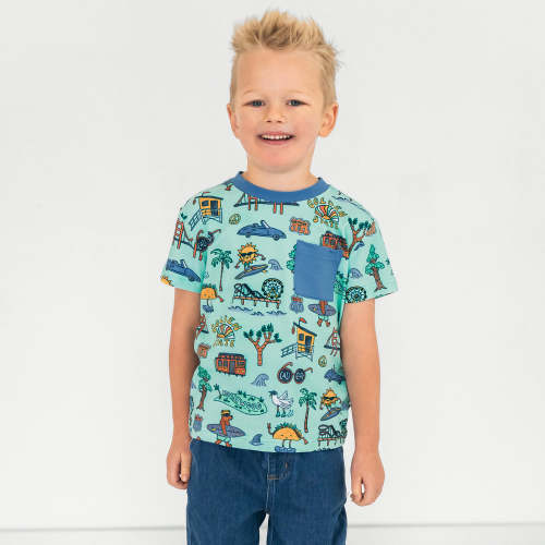 Golden State Relaxed Pocket Tee - Little Sleepies